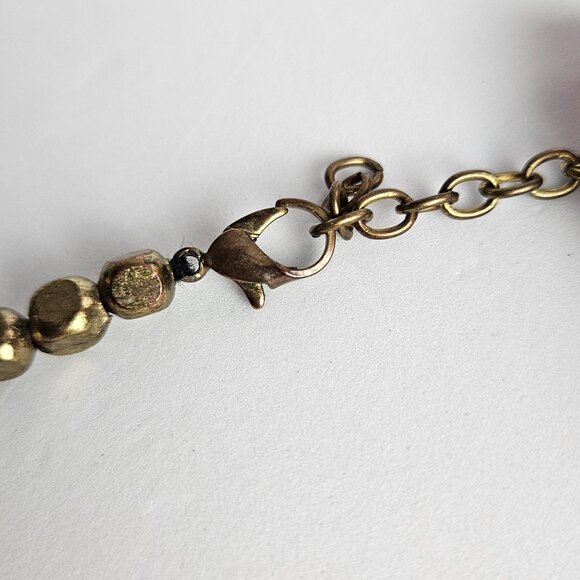 Vtg Red Necklaced Glass or Natural Stone Bead Cluster Necklace Mid-Century Retro - Picture 9 of 13